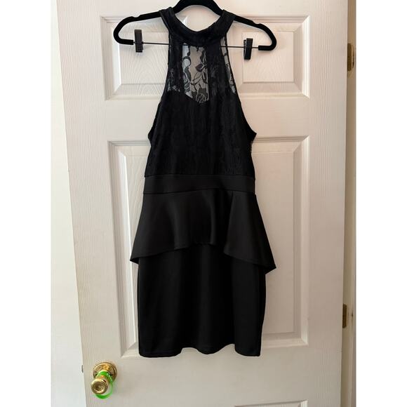 Cute black Lace Sleeveless Dress Size - Picture 4 of 6